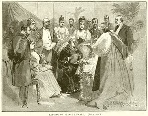 Edward herceg megkeresztelkedése alkotó: English School