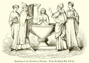 Becket anyjának keresztsége alkotó: English School