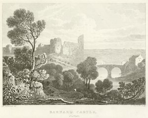 Barnard kastély, Durham (metszet) alkotó: English School