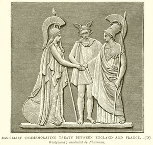 Az 1787-es domborműves szerződés Anglia és Franciaország között alkotó: English School
