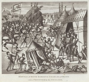 Roch Darien és Charles of Blois csatája, amelyet az angolok foglyul ejtettek alkotó: English School