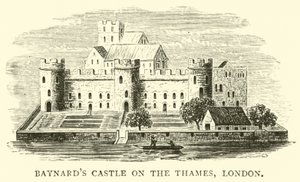 Baynards kastély a Temzén, London alkotó: English School