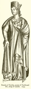 Suabiai Beatrix, III. Ferdinánd királynője, Kasztília királya. 1234 alkotó: English School