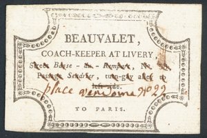 Beauvalet, kocsivezető a festésnél, kereskedelmi kártya alkotó: English School