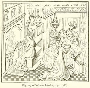 Hálószoba belső; 1400 alkotó: English School