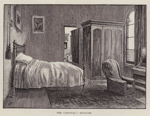 Henry Edward Manning angol katolikus bíboros és Westminsteri érsek hálószobája (litho) alkotó: English School