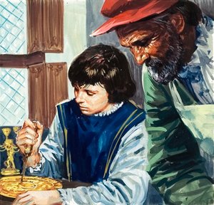 Benvenuto Cellini kisfiúként alkotó: English School