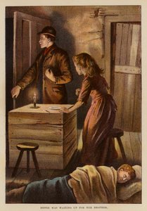 Bessie várta a bátyját (színes litográfia) alkotó: English School