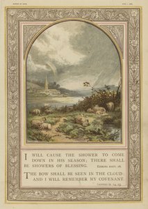 Biblia, záporok és szivárványok, Ezékiel, Genezis (chromolitho) alkotó: English School