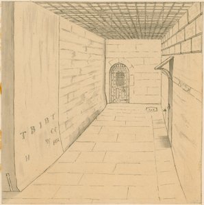 Madárketrec séta a Newgate börtönben alkotó: English School