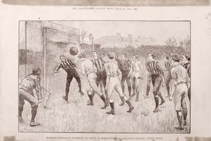 Blackburn Rovers vs. Nottingham County a Kennington Ovalban, az Illustrated Sporting and Dramatic Newsból, 1891. március 23. alkotó: English School