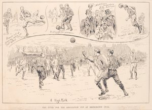 Blackburn Rovers vs. Nottingham County, a The Illustrated Sporting and Dramatic Newsból, 1891. március 23. alkotó: English School