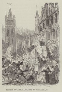 A párizsiakat vonzó Castile Blanche (metszet) alkotó: English School