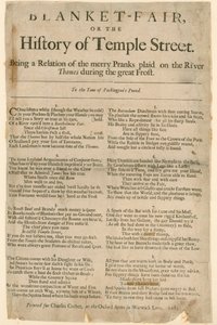 Takaróvásár. Vers az 1684-es fagyvásárról alkotó: English School