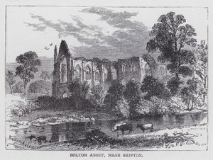 Boltoni apátság, Skipton közelében (metszet) alkotó: English School
