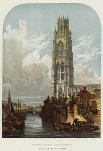 Boston Church, Lincolnshire (chromolitho) alkotó: English School