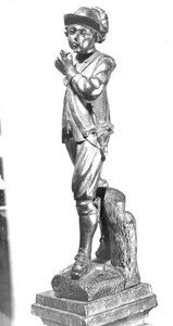 Fiú játszik a fifával, 1638 (faragott fa) alkotó: English School