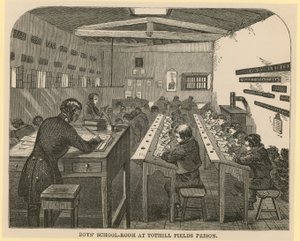 Fiúiskola szoba a Tothill Fields-i börtönben alkotó: English School