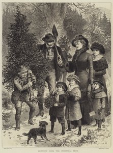 A karácsonyfa hazahozása (metszet) alkotó: English School