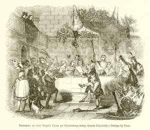 Karácsonykor behozzuk a vaddisznók fejét, hőm. Elizabeth királynő alkotó: English School
