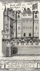 Bristol Castle, James Miller 1673-as Bristol térképe nyomán, J. R. Green „A Short History of the English People” című művéből, amelyet 1893-ban adtak ki. alkotó: English School