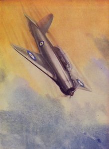 A Fleet Air Arm brit Blackburn Skua búvárbombázója (színes litho) alkotó: English School