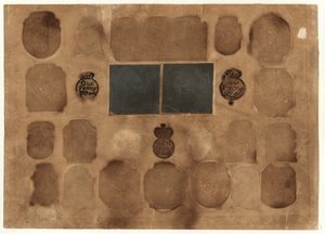 Brit adóbélyegek, 1765 körül alkotó: English School