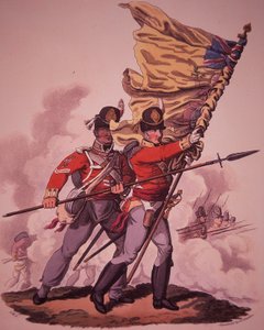 Brit katonák (színes litó) alkotó: English School