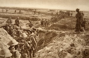 A brit gyalogság előrenyomul a Cambrai felé, 1914-1919 alkotó: English School