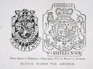 Brit bélyegek Amerikának alkotó: English School