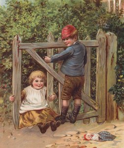 Törött kapu (chromolitho) alkotó: English School