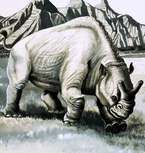 Brontotherium az oligocén korból alkotó: English School