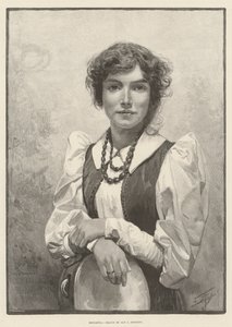 Brunetta (metszet) alkotó: English School
