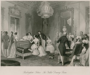 Buckingham-palota, a Sárga Szalon alkotó: English School