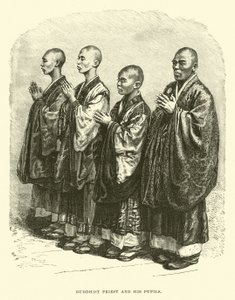 Buddhista pap és tanítványai alkotó: English School