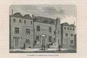 Épületek Clerkenwell Close-ben 1791-ben alkotó: English School