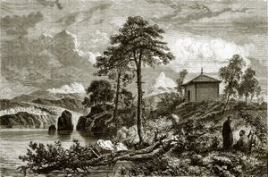 Buriat templom az Ikeugun-tónál, Mongólia alkotó: English School