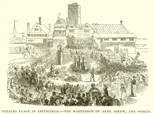 Burning Palace Smithfieldben. – Anne Askew mártíromsága és mások alkotó: English School