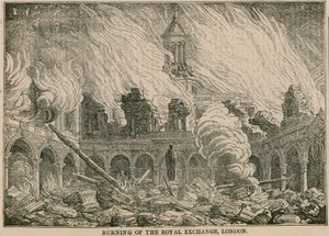 A londoni királyi tőzsde felgyújtása 1838. január 10-én alkotó: English School