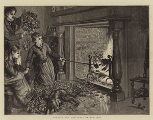 A karácsonyi díszek égetése (metszet) alkotó: English School