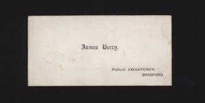 James Berry, nyilvános hóhér névjegykártyája alkotó: English School