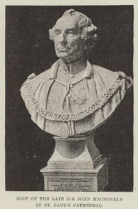 A néhai Sir John Macdonald mellszobra a Szent Pál-székesegyházban (metszet) alkotó: English School