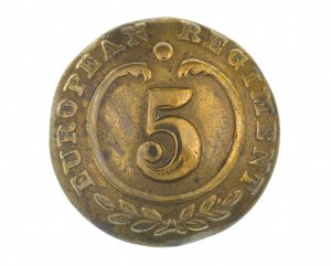Button, egyéb rangok, 5. bengáli európai ezred, 1858-1860 alkotó: English School
