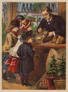 A vetőmagok megvásárlása (színes litográfia) alkotó: English School