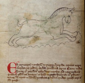 CCA-LitMs/D/10 fol. 2v Monoceros, a Bestiary-től alkotó: English School
