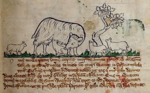 CCA-LitMs/D/10 fol. 8r Juh, Bestiáriumból alkotó: English School