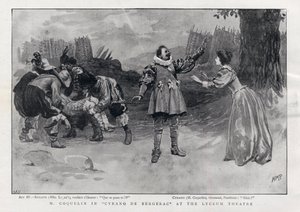 CONSTANT COQUELIN Aine (idősebb) angol színész Cyrano de Bergerac szerepében a Lyceum Theatre-ben, London 1898 alkotó: English School