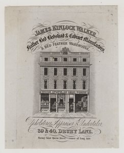 Szekrénykészítő, James Kinlock Walker, kereskedelmi kártya alkotó: English School