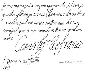 Caesar, de Vendosme herceg alkotó: English School