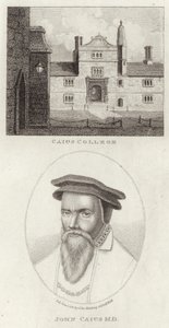 Caius College és Caius János portréja alkotó: English School